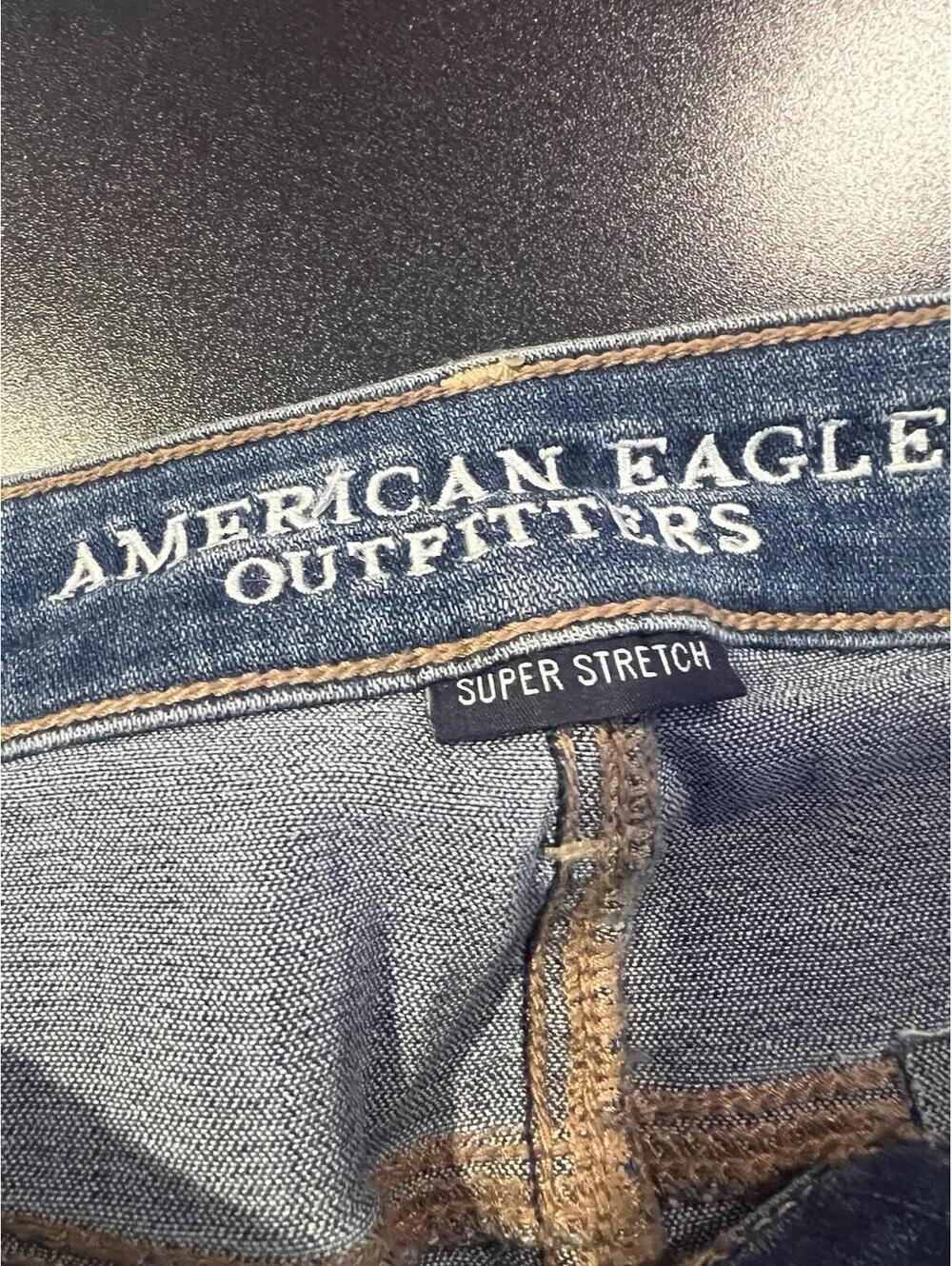 American Eagle 1810-6496 High Rise Distressed Graffiti Punk Y2K Jeggings Size 6 - Picture 15 of 15
